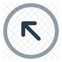 Round Arrow Left Up  Icon