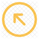 Round Arrow Left Up Arrow Up Icon