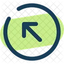 Round Arrow Left Up Arrow Up Icon