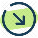Round Arrow Right Down Arrow Down Icon
