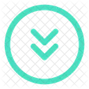 Round Double Alt Arrow Down Arrow Down Icon