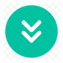 Round Double Alt Arrow Down Arrow Down Icon