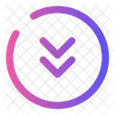 Round Double Alt Arrow Down Arrow Down Icon