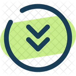 Round Double Alt Arrow Down  Icon