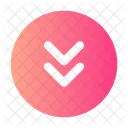 Round Double Alt Arrow Down Arrow Down Icon