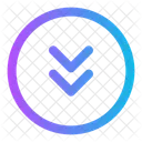 Round Double Alt Arrow Down Arrow Down Icon