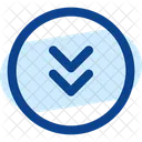 Round Double Alt Arrow Down Icon