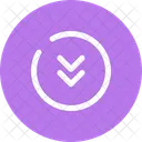 Round Double Alt Arrow Down Arrow Down Icon