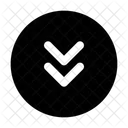 Round Double Alt Arrow Down Icon