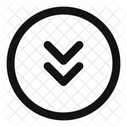 Round double alt arrow down  Icon