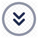 Round Double Alt Arrow Down Arrow Down Icon
