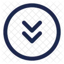 Round Double Alt Arrow Down Arrow Down Icon