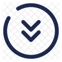 Round Double Alt Arrow Down Arrow Down Icon
