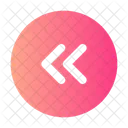 Round Double Alt Arrow Left Icon