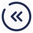 Round Double Alt Arrow Left Arrow Left Icon