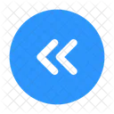 Round Double Alt Arrow Left  Icon