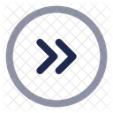 Round Double Alt Arrow Right Arrow Right Icon