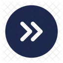 Round Double Alt Arrow Right Arrow Right Icon
