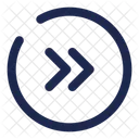 Round Double Alt Arrow Right Arrow Right Icon