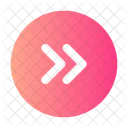 Round Double Alt Arrow Right Icon