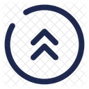 Round Double Alt Arrow Up Arrow Up Icon