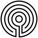 Round Maze Puzzle Solution Icon
