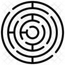 Round Maze Puzzle Solution Icon
