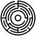 Round Maze Puzzle Solution Icon