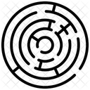 Round Maze Puzzle Solution Icon