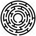 Round Maze Puzzle Solution Icon