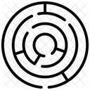 Round Maze Puzzle Solution Icon