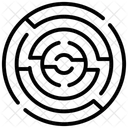 Round Maze Puzzle Solution Icon