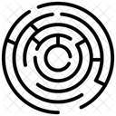 Round Maze Puzzle Solution Icon