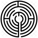 Round Maze Puzzle Solution Icon