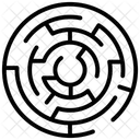 Round Maze Puzzle Solution Icon