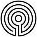 Round Maze Puzzle Solution Icon