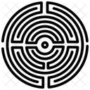 Round Maze Puzzle Solution Icon