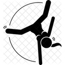 Round moving woman  Icon