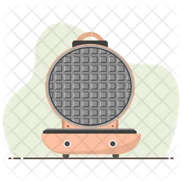 Round Shaped Waffle Maker  Icon