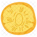 Round Slice Pineapple Summer Icon