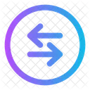 Round Sort Horizontal Order Arrow Icon