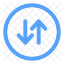 Round Sort Vertical Order Arrow Icon
