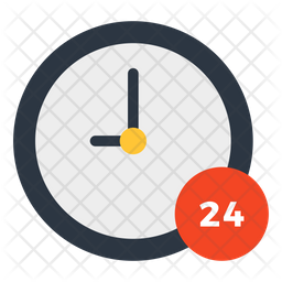 Round The Clock Icon - Download In Flat Style