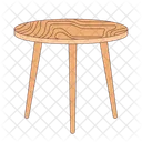 Round three legged table  Icon