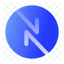 Round Transfer Diagonal Arrow Navigation Icon