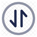 Round Transfer Vertical Payment Exchange Icon