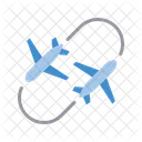 Round Travel Flights Vacation Transportation Icon