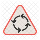 Round About Sign Icon