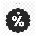 Round wavy edge with percent  Symbol