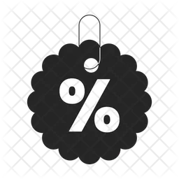 Round wavy edge with percent  Icon